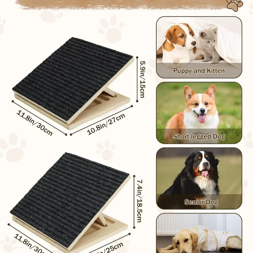 Foldable Wooden Dog Ramp for Stairs